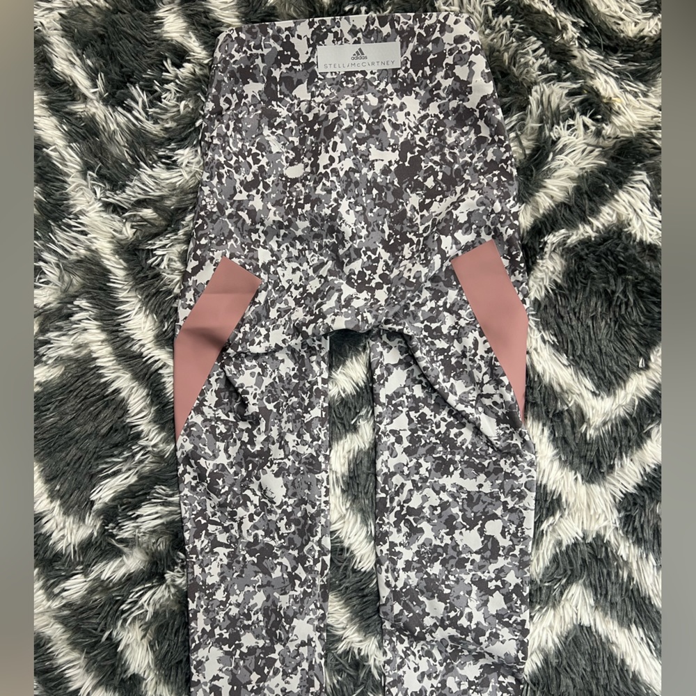 Adidas x Stella McCartney gray camp alphaskin leggings size XXS EUC - Picture 7 of 12
